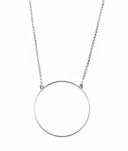 Lele Sadoughi Silver Circle Necklace - O/S - NWT