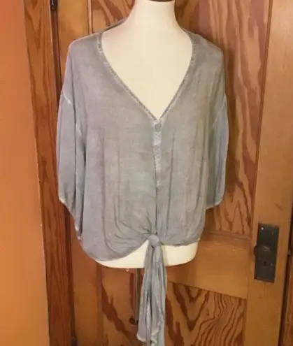 Entro Slouchy boho beachy v neck top