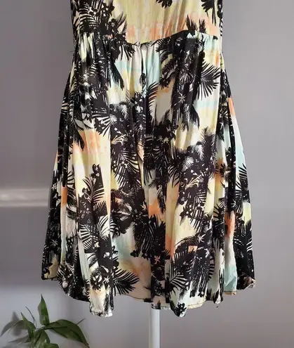 S.O.R.A.D. By ATV Sleeveless Palm Tree Romper M Black Size M