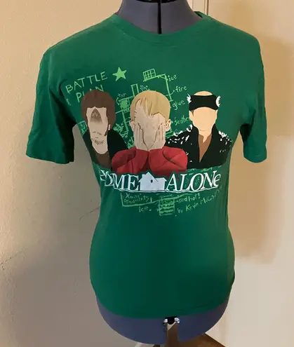 Home Alone Movie Shirt Adult Womens S Battle Plan Kevin McCallister Green