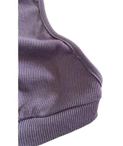 Dazy Cropped Tank Top Beach Coastal Vacation Purple Size M