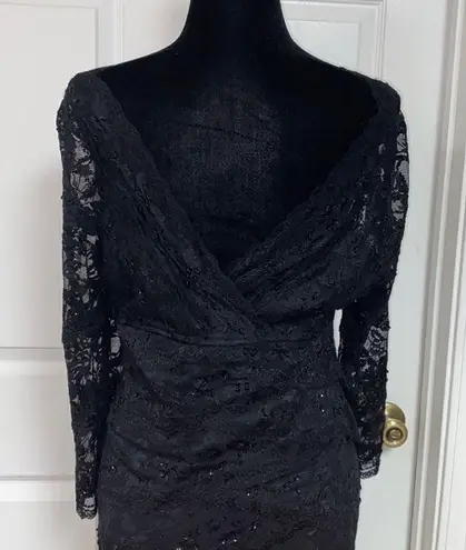 Marina Dress Marina open back Blk sequence lace dress. MP