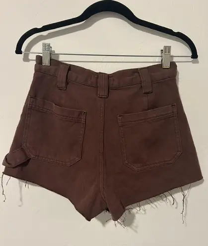 PacSun brown denim cutoff shorts