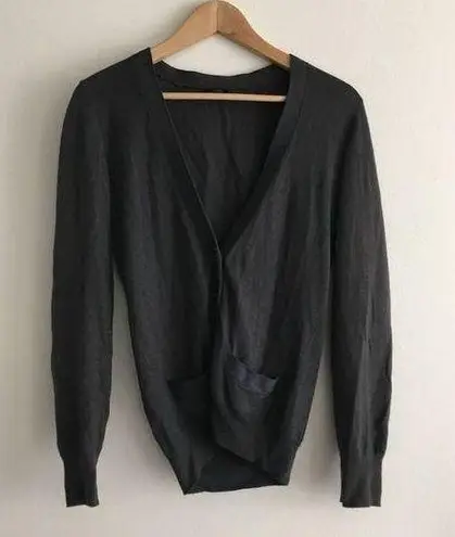 Club Monaco button front Sweater cardigan charcoal