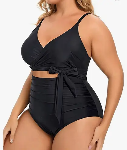 Daci Women Plus Size One Piece Swimsuits High Waisted Tummy Control Bathing Suits Cutout Open Back