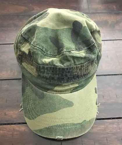 Madden NYC distressed camouflage cadet baseball cap