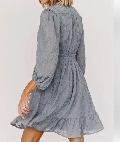 Baltic Born Harmony Embossed Dress eyelet embroidered ruffled Fit & flare S