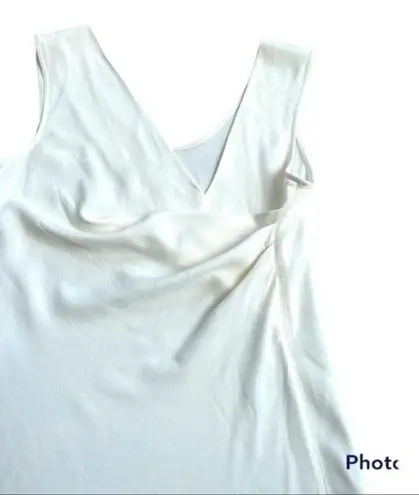 Theory  cowl back tank rosina crepe ivory cream color size Large NWOT