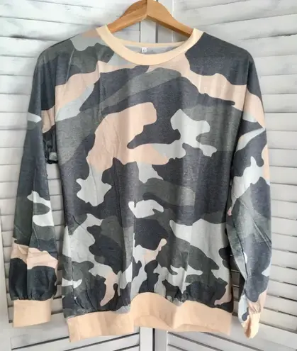 Camo Long Sleeve Shirt, XL Tan