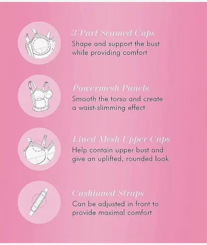 Exquisites Form Exquisite Form 5107530 FULLY Slimming Wireless Back & Posture Support Longline Bra with Front