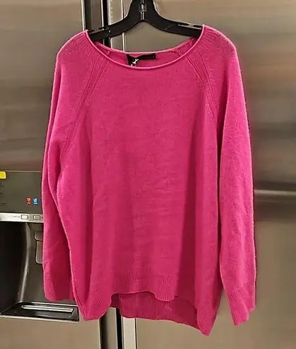 360 Cashmere 💕💕 Jessa Boatneck Cardigan ~ Dark Pink 100% Cashmere Large L NWT