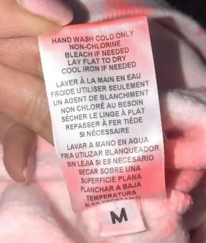 RE/DONE Hanes 70s Neon Space Dye Half Zip Sweatshirt Medium NWT