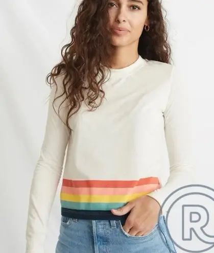 Marine layer NEW Re-Spun Stripe Long Sleeve T-Shirt, Size S, EXCELLENT!