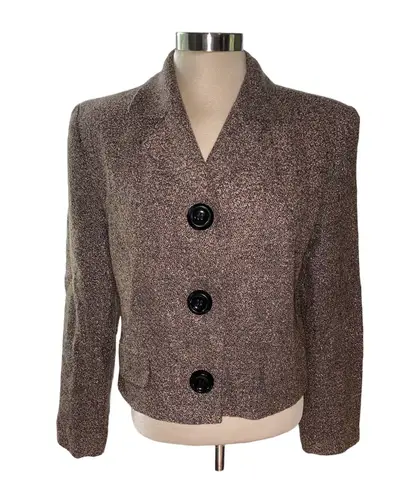 Taiga Paris blazer jacket cropped fit long sleeve oversize buttons size 10