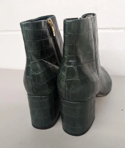 Marc Fisher New  green textured pointed toe ankle boots booties jelly sz 8.5 1/2