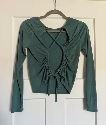 Moa Moa Teal crop top