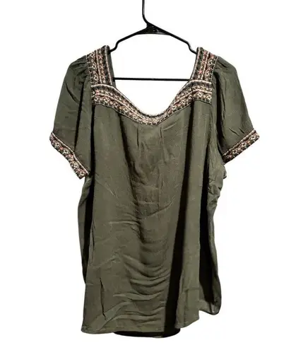St. John’s Bay Women’s Dark Green Top Size XL