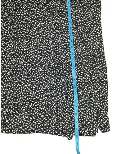 Rielle Ruffle Mock Neck Mini Tent Black Grey White Party Dress Size XL