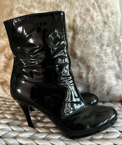 Stuart Weitzman  Patent Leather Apollo Stiletto Boot Size 10