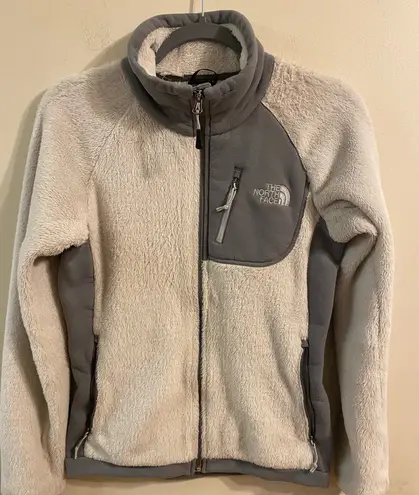 The North Face The‎  Women’s Grizzly Jacket White Gray Polartec Fleece Size Small