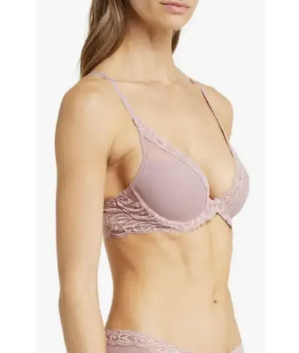 Natori ππ Feathers Plunge T-Shirt Bra ~ Antique Pink 32DD NWT