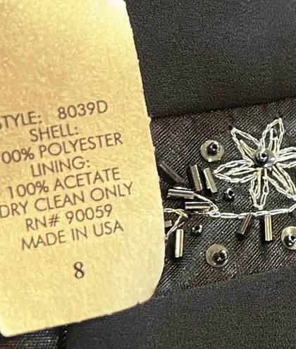 Michaelangelo empire waist sleeveless formal black maxi dress backless flawless