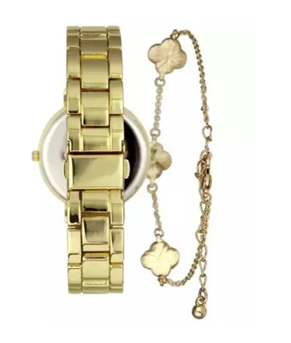 INC Gold-Tone Bracelet Watch 38mm & Bracelet Set, New in Box