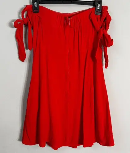 Capulet Giulia Off the Shoulder Mini Dress Womens Small Cherry Red Revolve Party