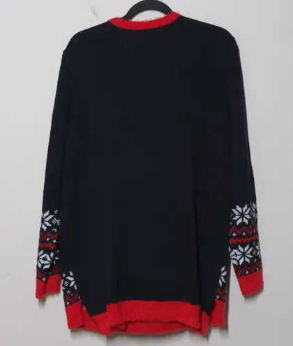 Holiday Time 3D Cool Santa Claus Ugly Christmas Sweater 1X (16W/18W)