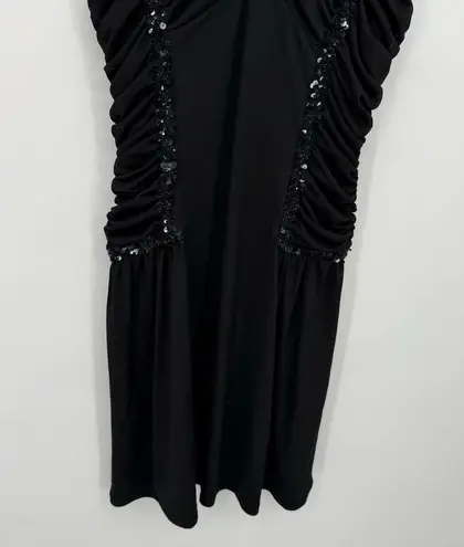 Wishes Wishes *Fair Reworked* Y2k Black Sequin Formal Dress Size Medium