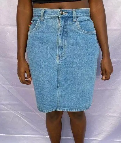 Vtg Gitano high waisted denim skirt size 10