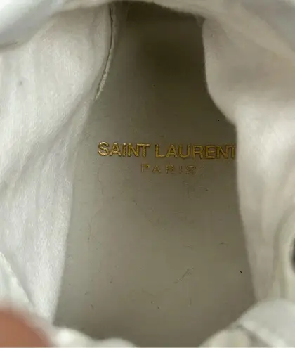 Saint Laurent MALIBU Bedford Tweed & Leather Sneaker size 40 / 9 pink white