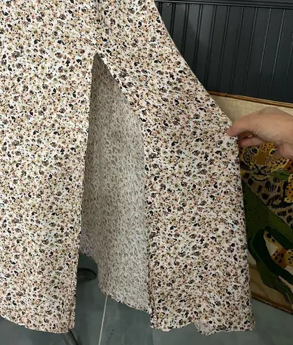 AFRM Jamie Floral Print Open Back Midi Dress