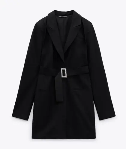 ZARA  Belted Blazer Black Dress