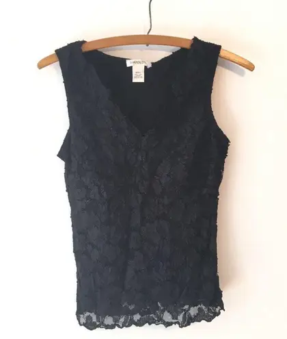 Vintage 90s Lace Tight Fit Tank Y2K early 2000s