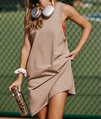 Free People #88 NWT  Hot Shot Tunic Tank in Mocha Latte - Image 1