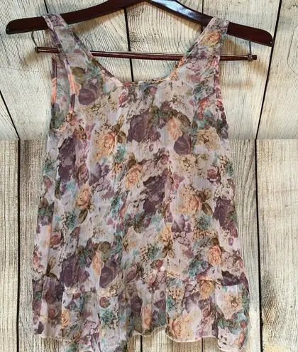 Small Floral Summer Small Crop Top Flowy Beachy