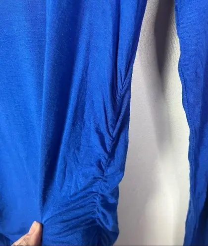 Riller & Fount Blue Scoop Neck Fitted Ruched Side Mini Dress 2