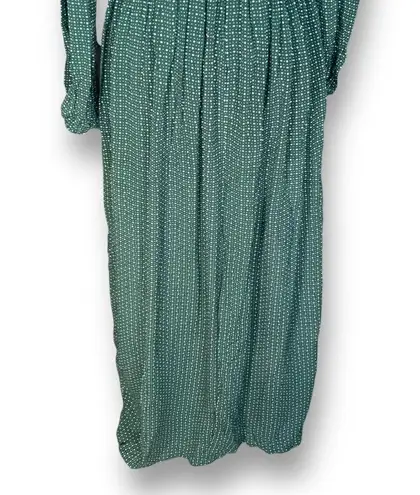 Past Life The Collective Mae Maxi Dress Forrest Green Print Flowy Deep V Neck