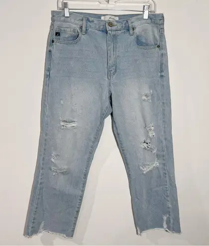 Kancan Sierra High Rise Straight Jeans Light Wash KC7902L Size 9/28 Blue