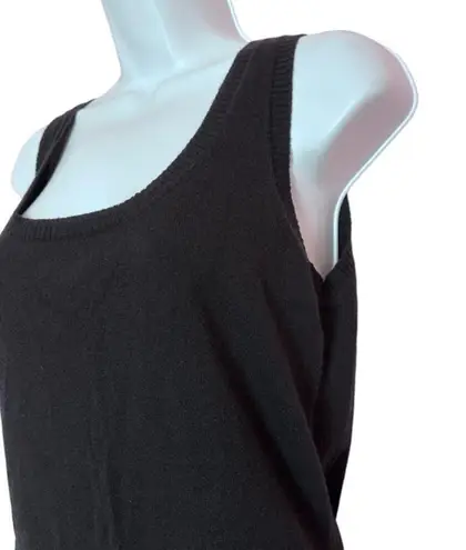 NWT Escada 100% Cashmere Knit Luxury neck tank Top Sweater size 40 M Black Size M