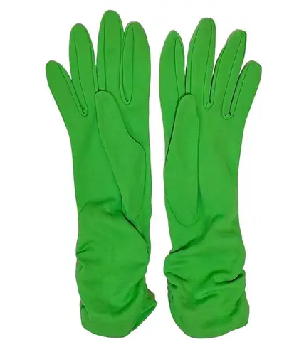 Vintage Neon Green Nylon Forearm Gloves