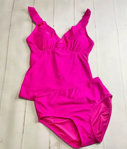 NWT - DKNY - Women’s Pink Tankini Swim Suit Set - Size X Large
