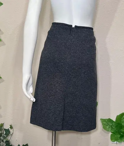 Tahari Black Gray Tweed Pencil Skirt