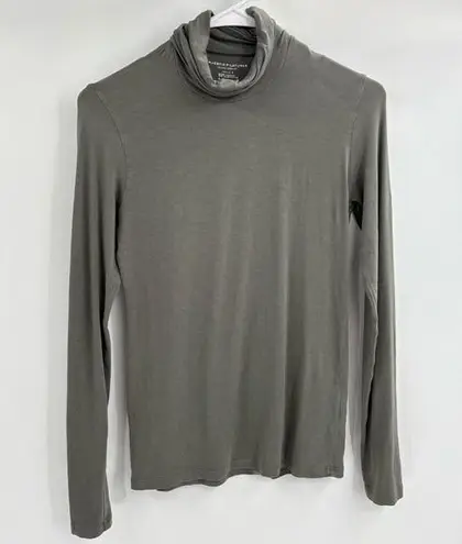 Majestic Filatures Shirt Deluxe Tee Turtle Neck Superwashed Gray Casual small Blue