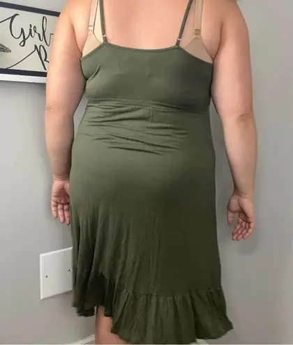 Chelsea 28 Nordstrom Midi Cutout Slip Dress Army Green XXL EUC