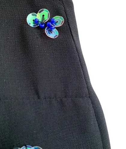 Keepsake The Label Sequin Flower High Neck Floral Sleeveless Top Black Medium