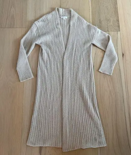 Downeast Long Cardigan Sweater Cream/Beige Size Small