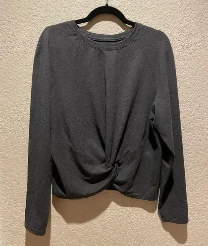 Lululemon  Tuck & Gather Pullover Sweatshirt Heathered Mod Black Size 8,10?