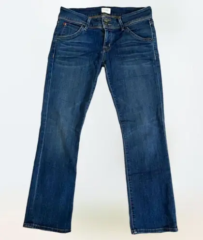 Hudson Jeans Hudson Beth Baby boot crop high waisted dark blue jeans 27